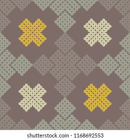 Polka dot seamless pattern. Geometric background. Dots, circles and buttons. Тextile rapport.