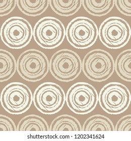 Polka dot seamless pattern. Geometric background. Dots, circles and buttons. Brushwork. Hand hatching. Can be used for wallpaper, textile, invitation card, wrapping, web page background.