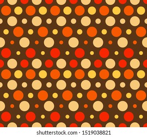 Polka dot seamless pattern. Geometric abstract circles mosaic. Decorative backdrop for wallpaper, pattern fills, web page background, surface textures.