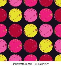 Polka dot seamless pattern. Halftone. Geometric background. The colorful balls. Тextile rapport.