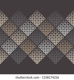 Polka dot seamless pattern. Halftone. Geometric background. Dots, circles and buttons. Тextile rapport.