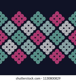 Polka dot seamless pattern. Hand hatching. Brushwork. Geometric background. Scribble texture. Тextile rapport.