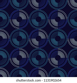 Polka dot seamless pattern. Hand hatching. Brushwork. Geometric background. Scribble texture. Тextile rapport.