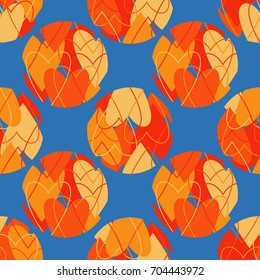 Polka dot seamless pattern. Heart texture. Textile rapport.