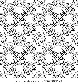 Polka dot seamless pattern. Manual hatching. Geometric background. Scribble texture. ?extile rapport.