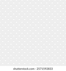 Polka dot seamless pattern. Medical adhesive bandage background. Simple grey point background with white polka dots. Geometric minimal retro design. Abstract vector illustration.