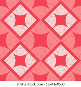 Polka dot seamless pattern. Mosaic of different parts of the circle. Geometric background. Can be used for wallpaper, textile, invitation card, web page background.