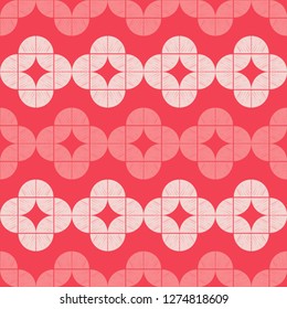 Polka dot seamless pattern. Mosaic of different parts of the circle. Geometric background. Can be used for wallpaper, textile, invitation card, web page background.