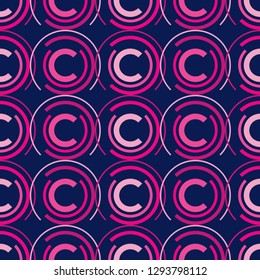 Polka dot seamless pattern. Mosaic of different parts of the circle. Geometric background. Can be used for wallpaper, textile, invitation card, web page background.