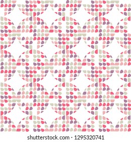 Polka dot seamless pattern. Mosaic of circles with different parts. Geometric background. Can be used for wallpaper, textile, invitation card, web page background.