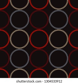 Polka dot seamless pattern. Mosaic of ethnic figures. Geometric background. Can be used for wallpaper, textile, invitation card, web page background.