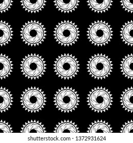 Polka dot seamless pattern. Mosaic of ethnic figures. Geometric background. Can be used for wallpaper, textile, invitation card, wrapping, web page background.