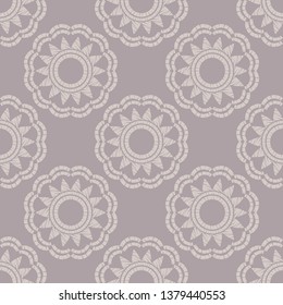 Polka dot seamless pattern. Mosaic of ethnic figures. Bali. Old texture. Geometric background. Can be used for wallpaper, textile, invitation card, wrapping, web page background.