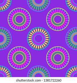 Polka dot seamless pattern. Mosaic of ethnic figures. Geometric background. Can be used for wallpaper, textile, invitation card, wrapping, web page background.
