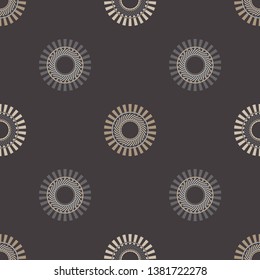 Polka dot seamless pattern. Mosaic of ethnic figures. Geometric background. Can be used for wallpaper, textile, invitation card, wrapping, web page background.