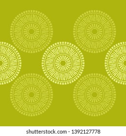 Polka dot seamless pattern. Mosaic of ethnic figures. Patterned texture. Geometric background. Can be used for wallpaper, textile, invitation card, wrapping, web page background.