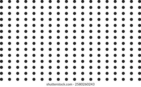 Polka Dot Seamless Pattern on White Background. Polka Dot Background. Background with Monochrome Dotted Texture