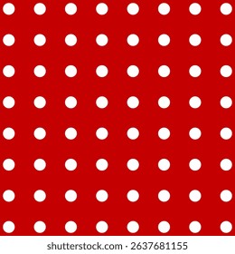 Polka dot seamless pattern. Polka dot on red background. Dotted cute pattern. artistic doodle sketch tiny dots seamless surface design.