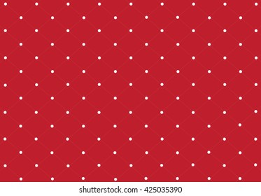 Polka dot seamless pattern on white background. Modern stylish texture. Repeating geometric tiles with rhombus. Vector illustration.