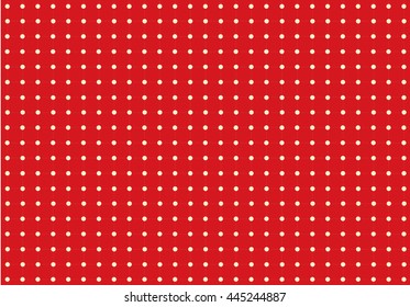 Polka dot  seamless pattern on red background. Modern stylish texture. Repeating geometric tiles with rhombus. Vector illustration.
