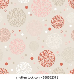 Polka dot seamless pattern. Print. Repeating background. Cloth design, wallpaper.