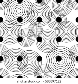 Polka dot seamless pattern. Print. Repeating background. Cloth design, wallpaper.