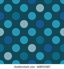 Polka dot seamless pattern. Print. Repeating background. Cloth design, wallpaper.
