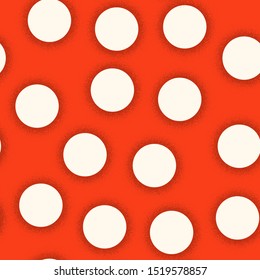 Polka dot seamless pattern for retro fabric with grungy shadow