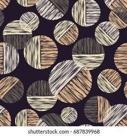 Polka dot seamless pattern. Scribble texture. Textile rapport.