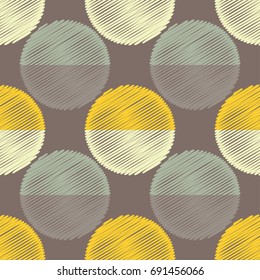Polka dot seamless pattern. Scribble texture. Textile rapport.