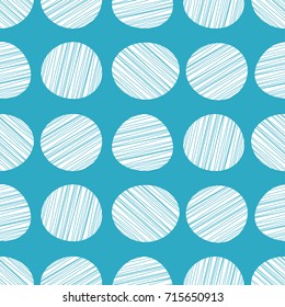Polka dot seamless pattern. Scribble texture. Textile rapport.