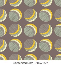 Polka dot seamless pattern. Scribble texture. Textile rapport.