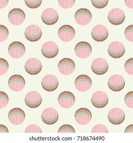 Polka dot seamless pattern. Scribble texture. Textile rapport.