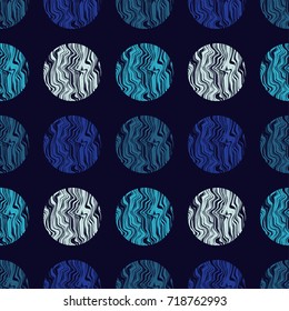 Polka dot seamless pattern. Scribble texture. Textile rapport.