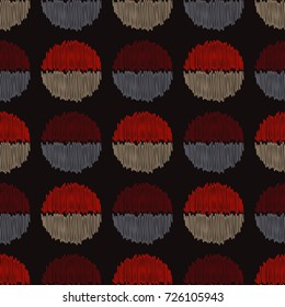 Polka dot seamless pattern. Scribble texture. Textile rapport.