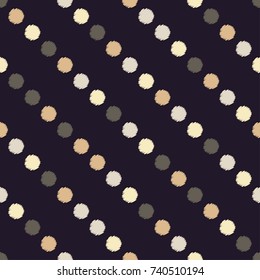 Polka dot seamless pattern. Scribble texture. Textile rapport.