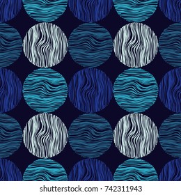 Polka dot seamless pattern. Scribble texture. Textile rapport.