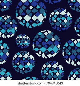 Polka dot seamless pattern. Scribble texture. Textile rapport. 