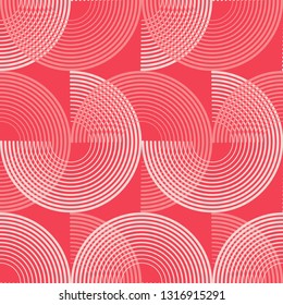 Polka dot seamless pattern. The semi-circles of thin strips. Geometric background. Can be used for wallpaper, textile, invitation card, wrapping, web page background.