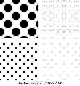 Polka dot seamless pattern set 