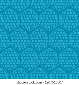 Polka dot seamless pattern. Shapes of hexagons. Geometric background. Dots, circles and buttons. Can be used for wallpaper, textile, invitation card, wrapping, web page background.