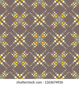 Polka dot seamless pattern. The shapes of large and small dots. Geometric background. Dots, circles and buttons. Can be used for wallpaper, textile, invitation card, web page background.