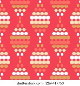 Polka dot seamless pattern. The shapes of large and small dots. Geometric background. Dots, circles and buttons. Can be used for wallpaper, textile, invitation card, web page background.