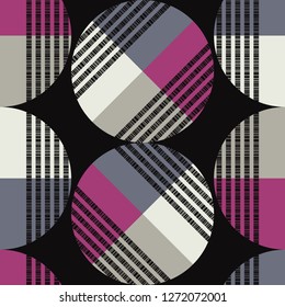 Polka dot seamless pattern. The shapes of the circles with the lines. Geometric background. Can be used for wallpaper, textile, invitation card, web page background.