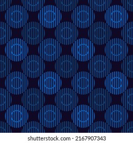 Polka dot seamless pattern. Striped circle print. Modern memphis stile geometric background. Bold trendy contemporary geo wallpaper. Repeated textured shapes ornament. Abstract vector illustration