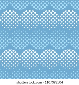Polka dot seamless pattern. The texture of the dots. Halftone. Geometric background. Scribble texture.  