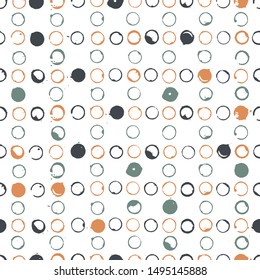 Polka dot seamless pattern. Vector illustration.