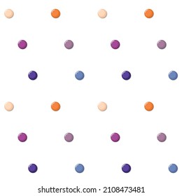 Polka dot seamless pattern. Vector colorful background.