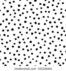 Polka dot seamless pattern. Vector seamless pattern. Print. Repeating background. Cloth design, wallpaper.