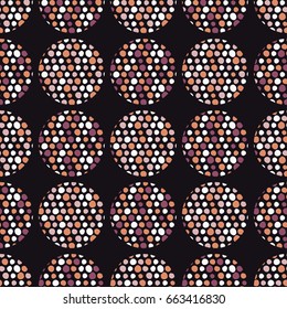 Polka dot seamless pattern. Vector illustration. Textile rapport.
